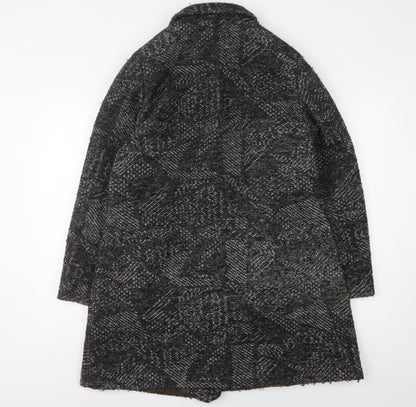 Womens UK Size 14 Gharani Strok Black Basic Coat