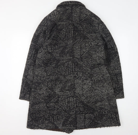 Womens UK Size 14 Gharani Strok Black Basic Coat