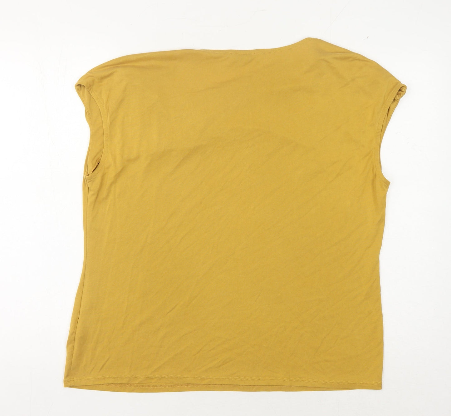 Womens UK Size 16 Marks and Spencer Gold Basic Blouse