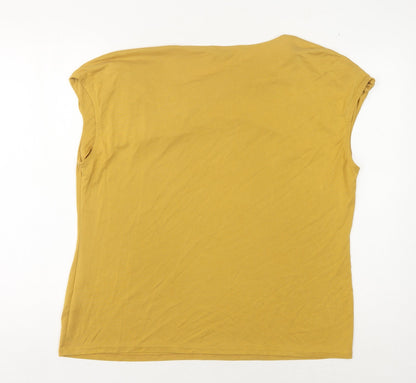 Womens UK Size 16 Marks and Spencer Gold Basic Blouse