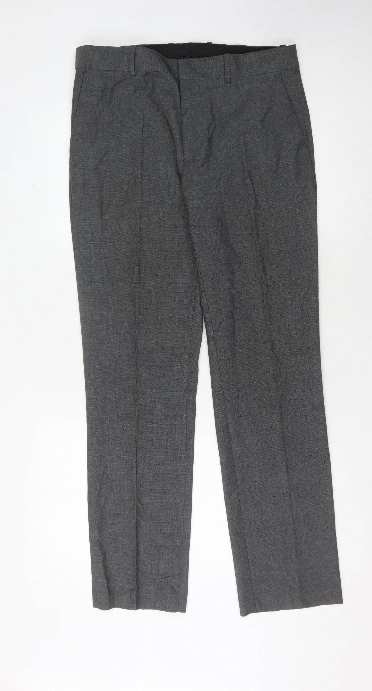 H&M Men's Grey Dress Pants Regular Fit Size 34