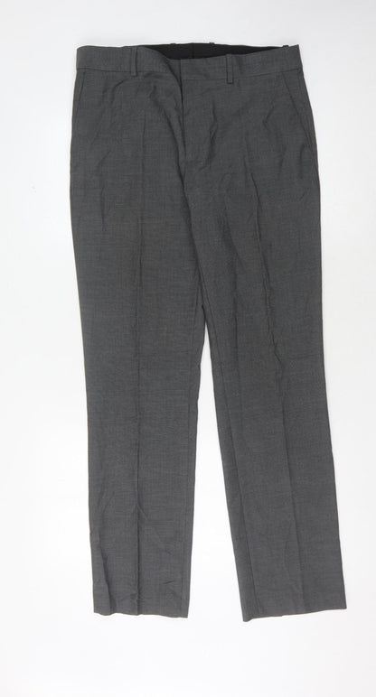 H&M Men's Grey Dress Pants Regular Fit Size 34