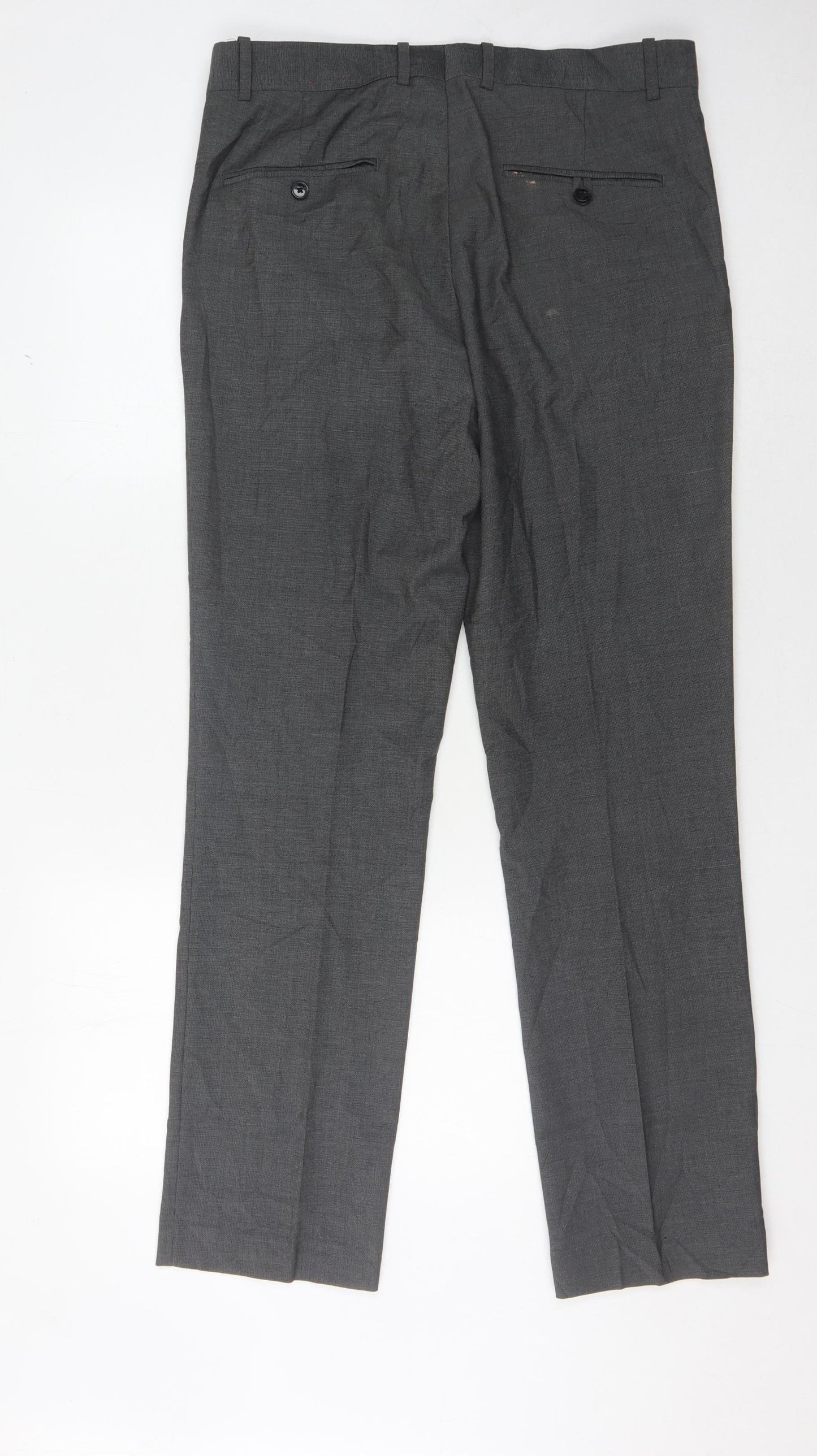 H&M Men's Grey Dress Pants Regular Fit Size 34