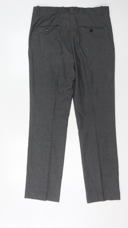 H&M Men's Grey Dress Pants Regular Fit Size 34