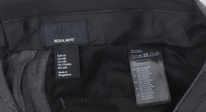 H&M Men's Grey Dress Pants Regular Fit Size 34