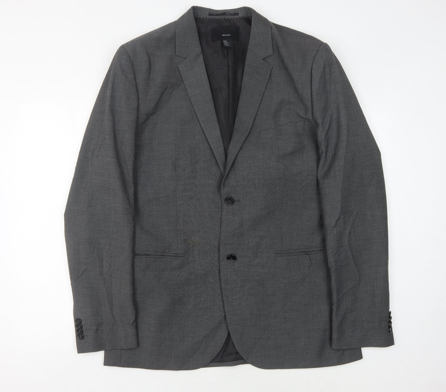 Mens UK Size 44 H&M Regular Grey Suit Jacket