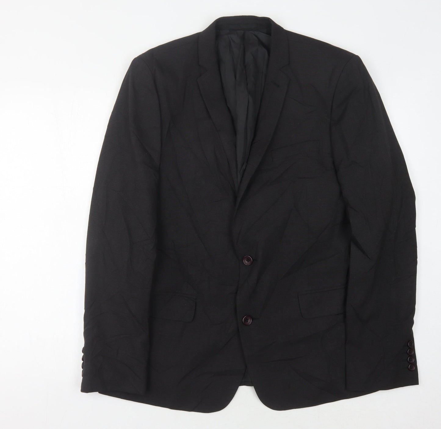 Mens UK Size 42 ASOS Regular Black Suit Jacket