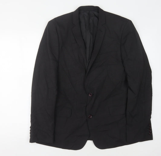 Mens UK Size 42 ASOS Regular Black Suit Jacket