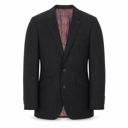 Next Men's Black Striped Slim Blazer, Size 36S
