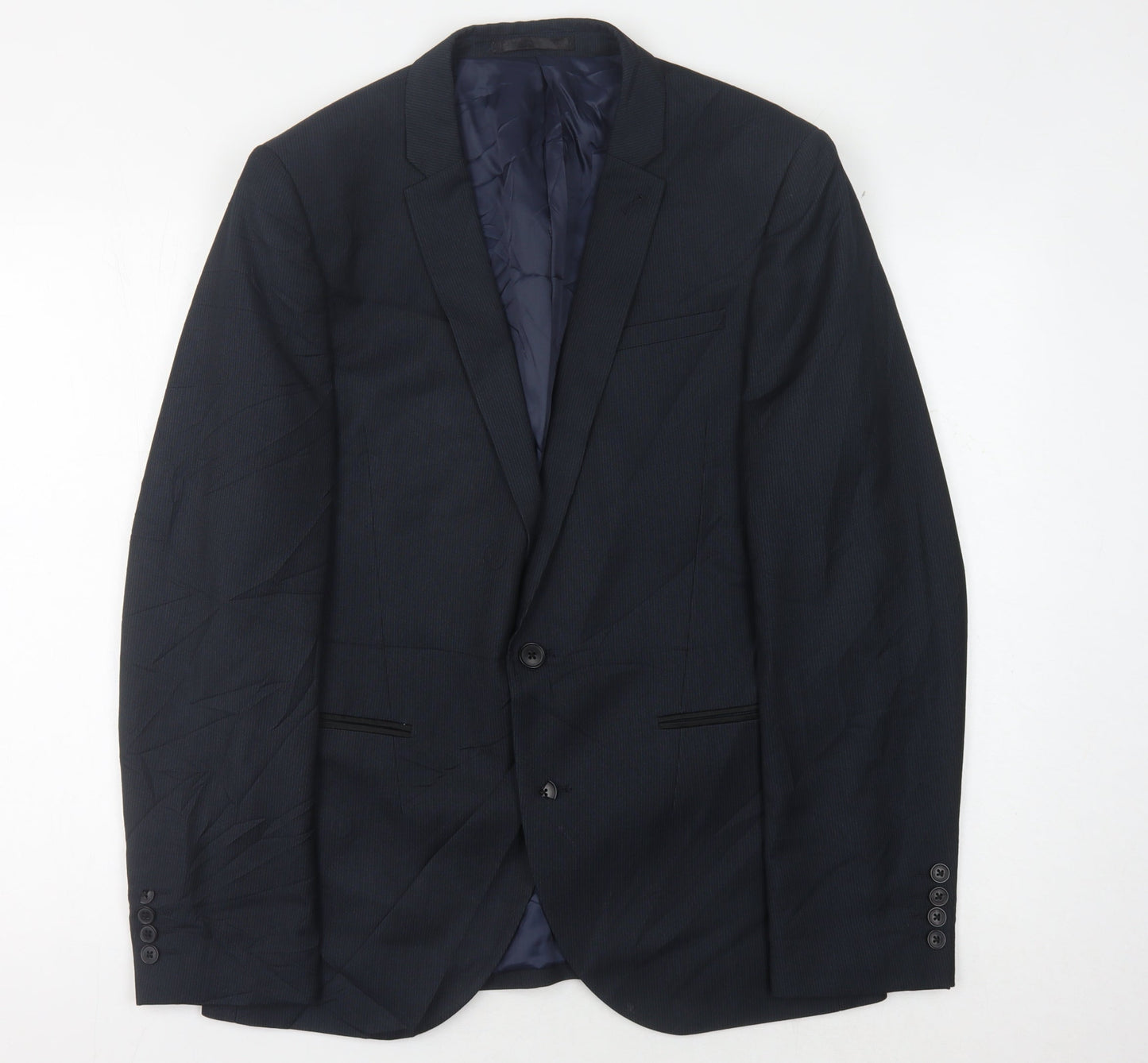 Next Men's Navy Blazer 40R Regular Single-Breasted Formal