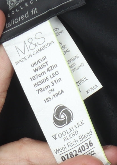 Marks and Spencer Men's Grey Dress Pants 42 In