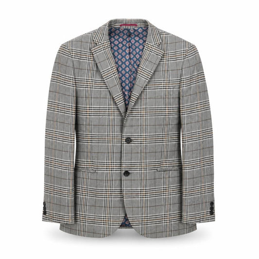 Next Men's Grey Plaid Blazer Jacket, 38 Short Length