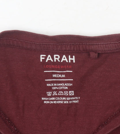 Farah Men's Red Medium Crew Neck T-Shirt