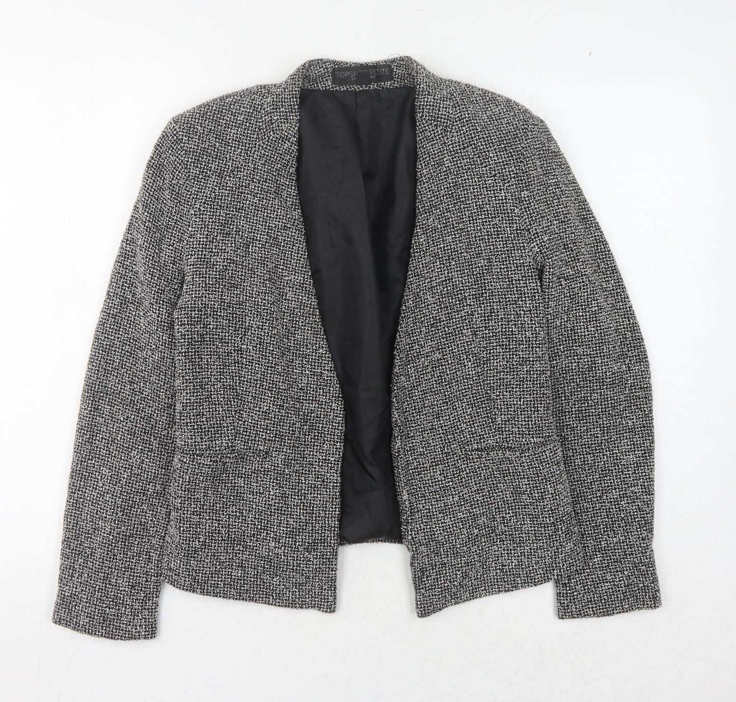 Topshop Women's Black Check Blazer Size 10