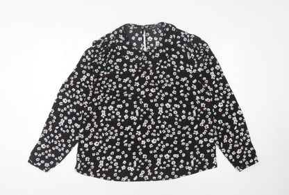 Womens UK Size 14 Marks and Spencer Black Basic Blouse