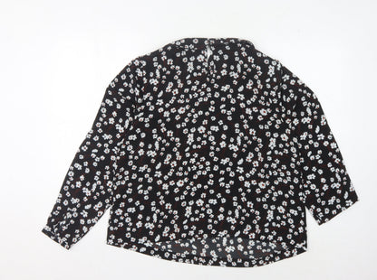 Womens UK Size 14 Marks and Spencer Black Basic Blouse