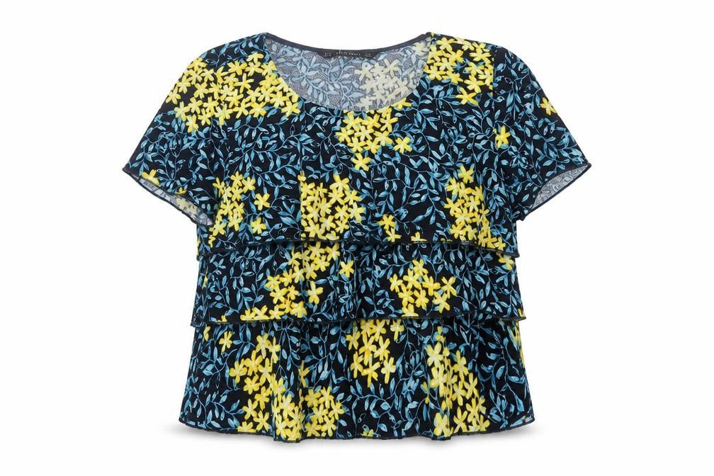 Womens UK Size S Zara Multicoloured Basic Blouse