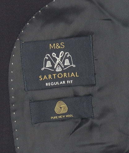 Mens UK Size 44 Marks and Spencer Regular Blue Suit Jacket
