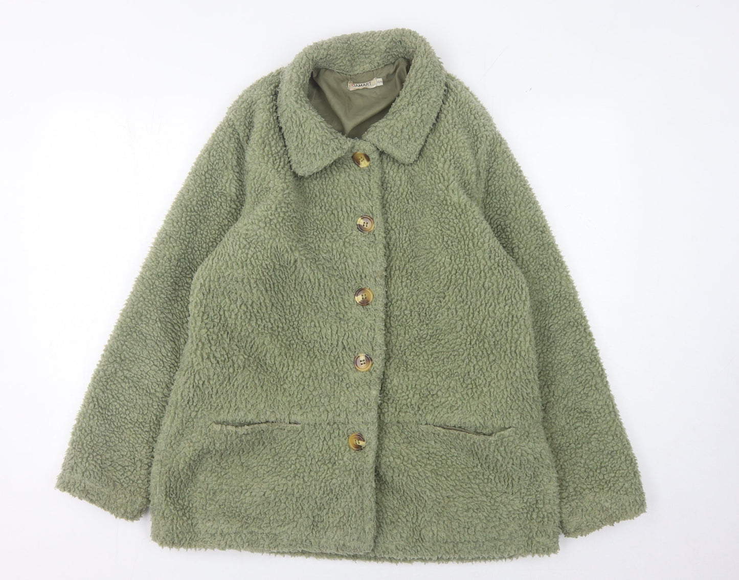 Damart Women’s Green Button-Up Jacket Size 14