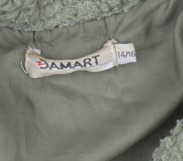 Damart Women’s Green Button-Up Jacket Size 14