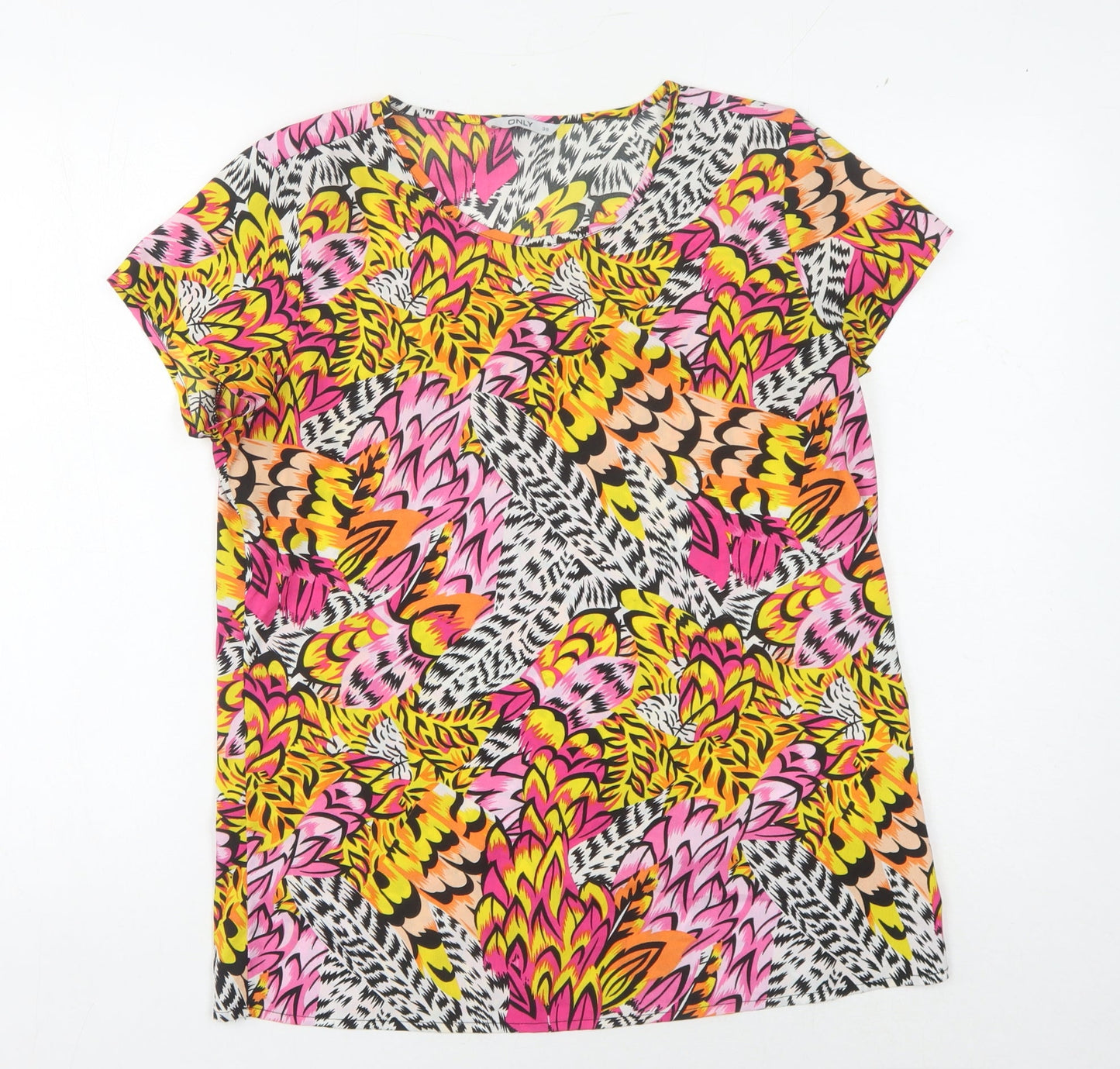 Womens UK Size 10 Only Multicoloured Basic T-Shirt