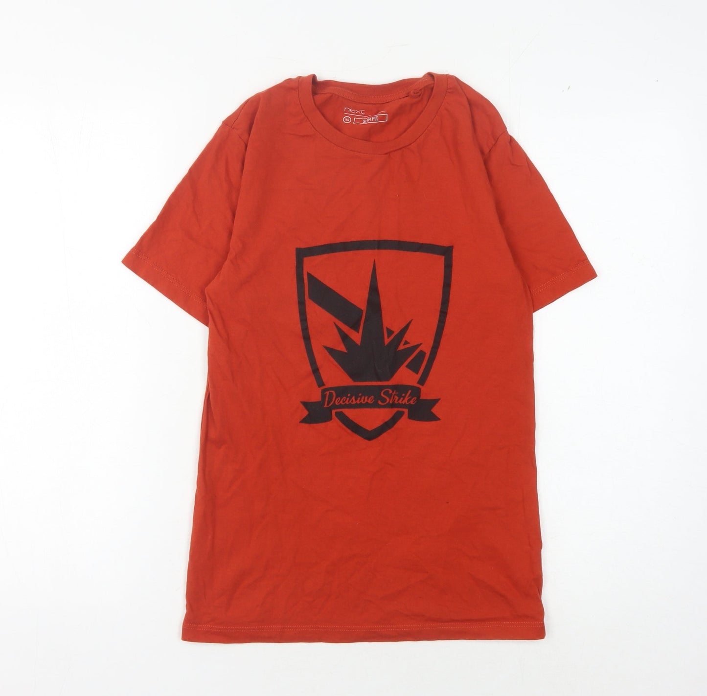 Next Men's Red Graphic Print T-Shirt, Small, Cotton