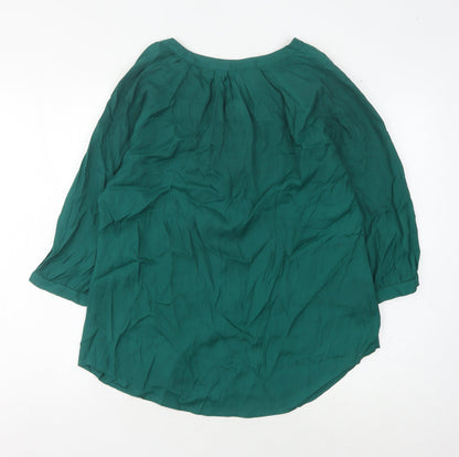 Womens UK Size 12 Monsoon Green Basic Blouse