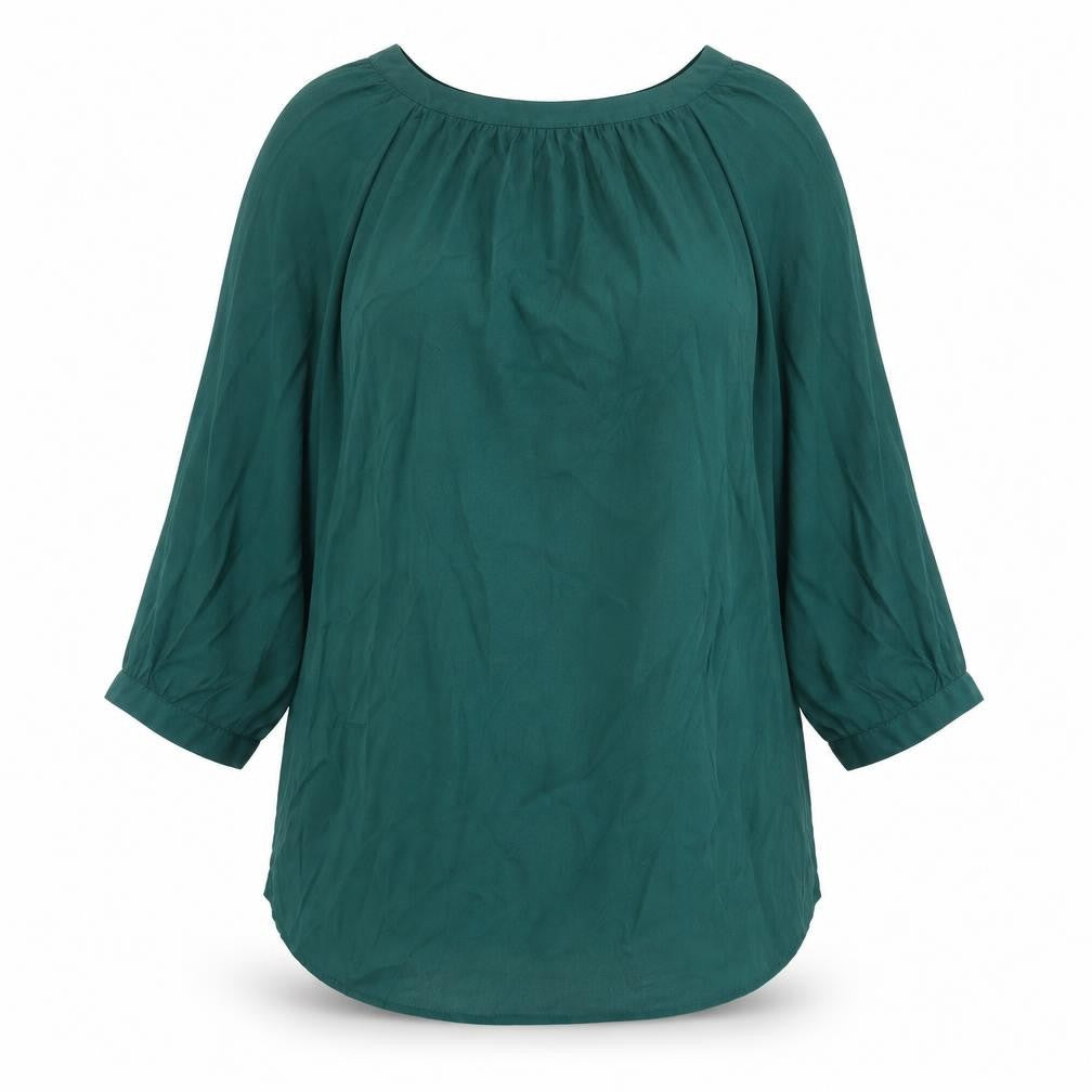 Womens UK Size 12 Monsoon Green Basic Blouse