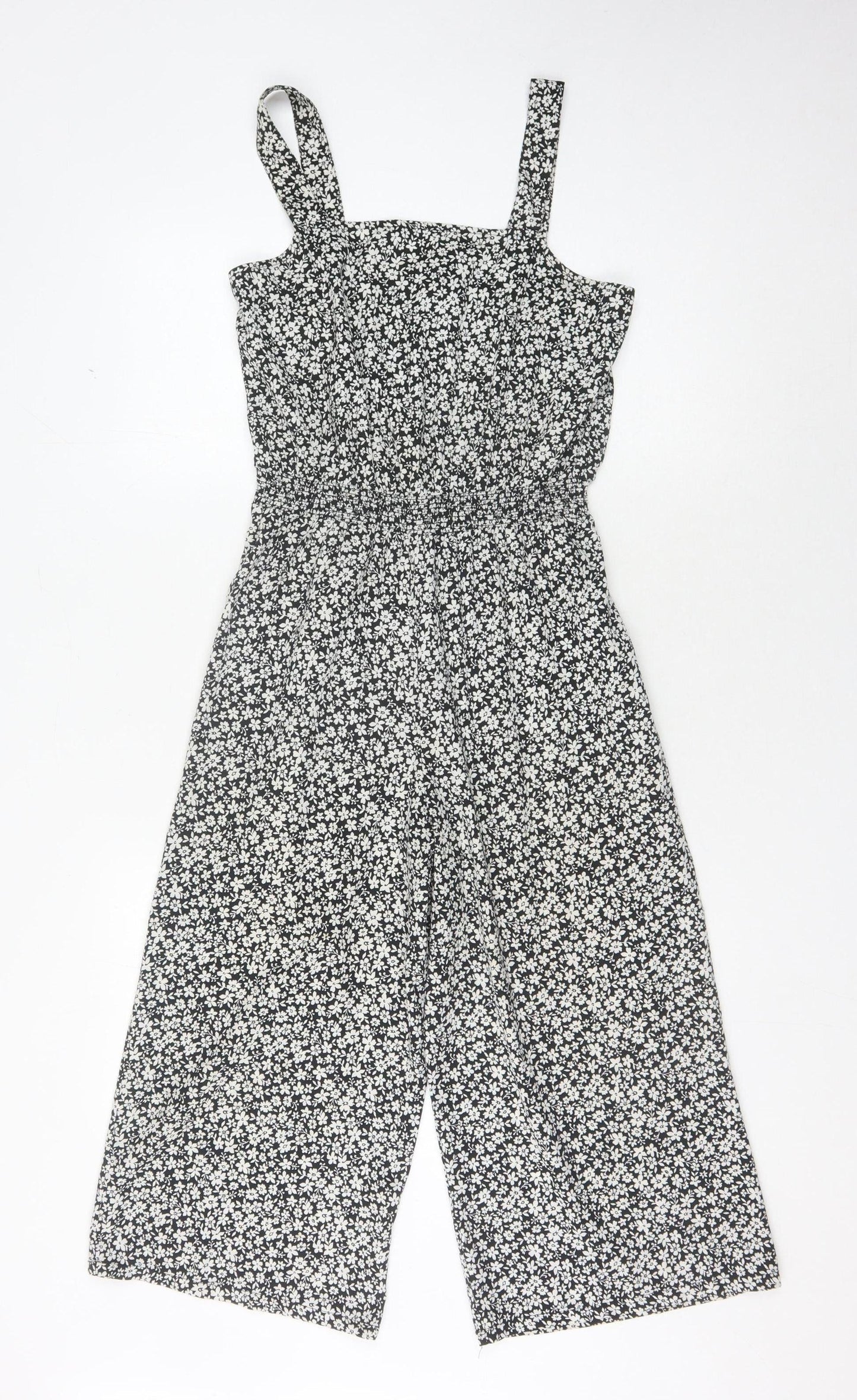 915 Generation Girls Black Floral Jumpsuit, 13 Years, Sleeveless