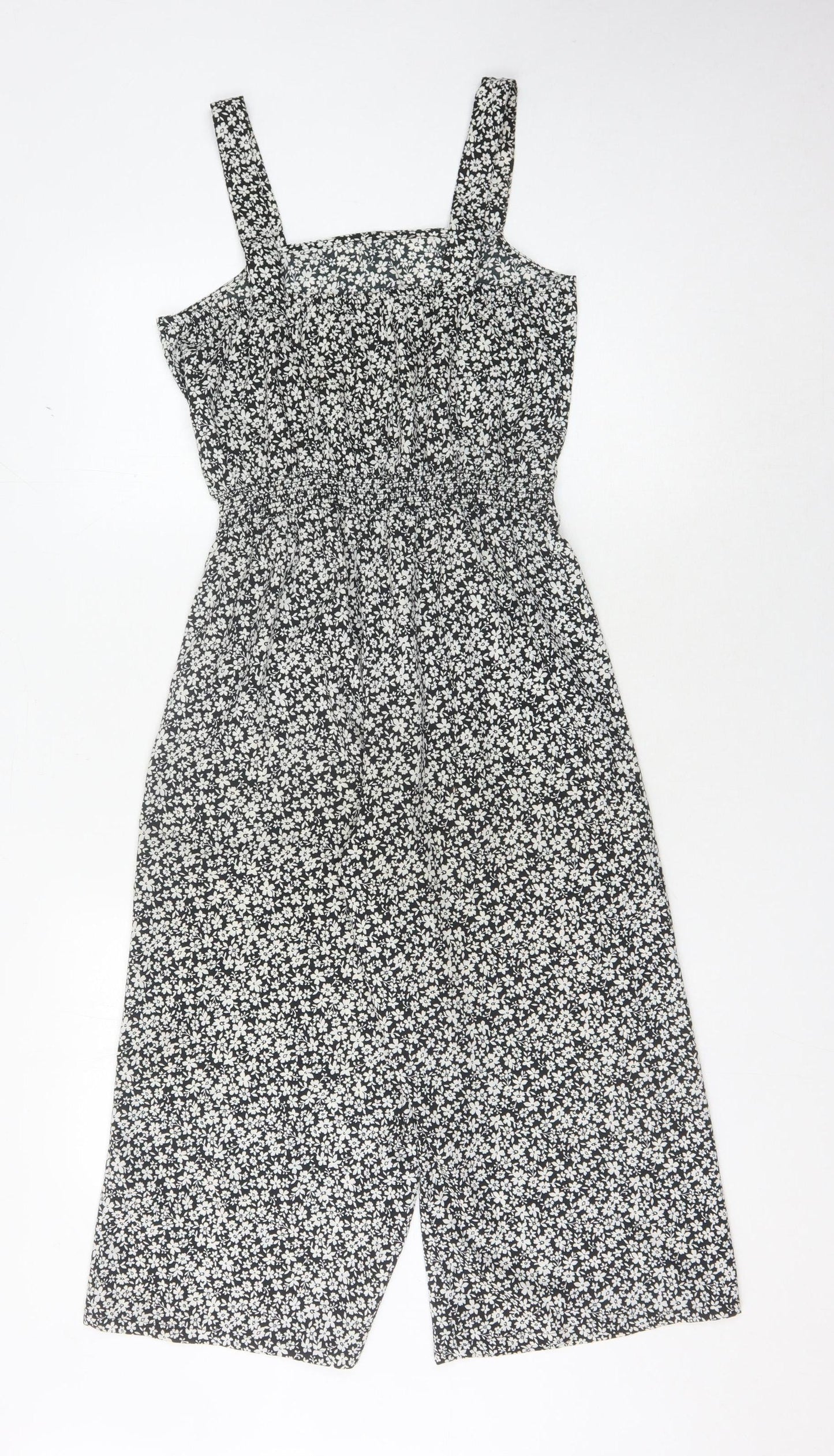 915 Generation Girls Black Floral Jumpsuit, 13 Years, Sleeveless