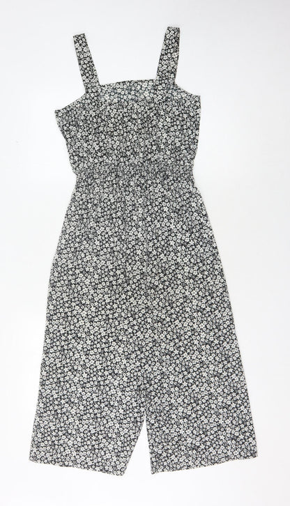 915 Generation Girls Black Floral Jumpsuit, 13 Years, Sleeveless