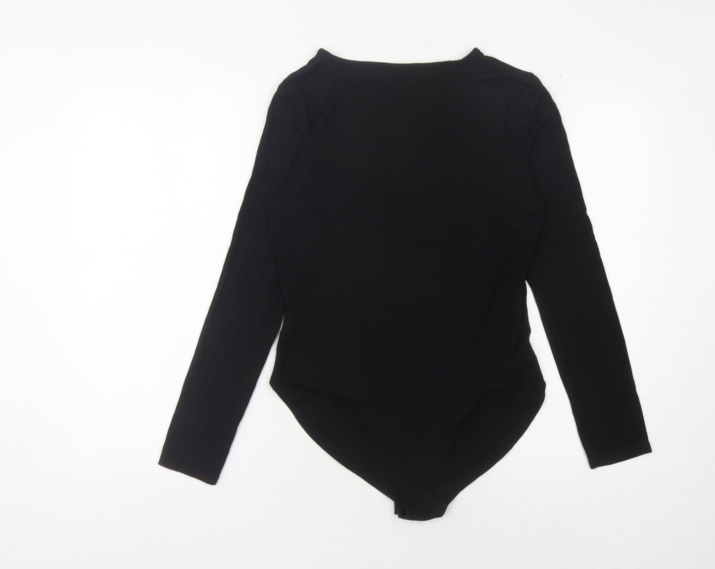Warehouse Black V-Neck Bodysuit, Women, Size 12, Casual Wear