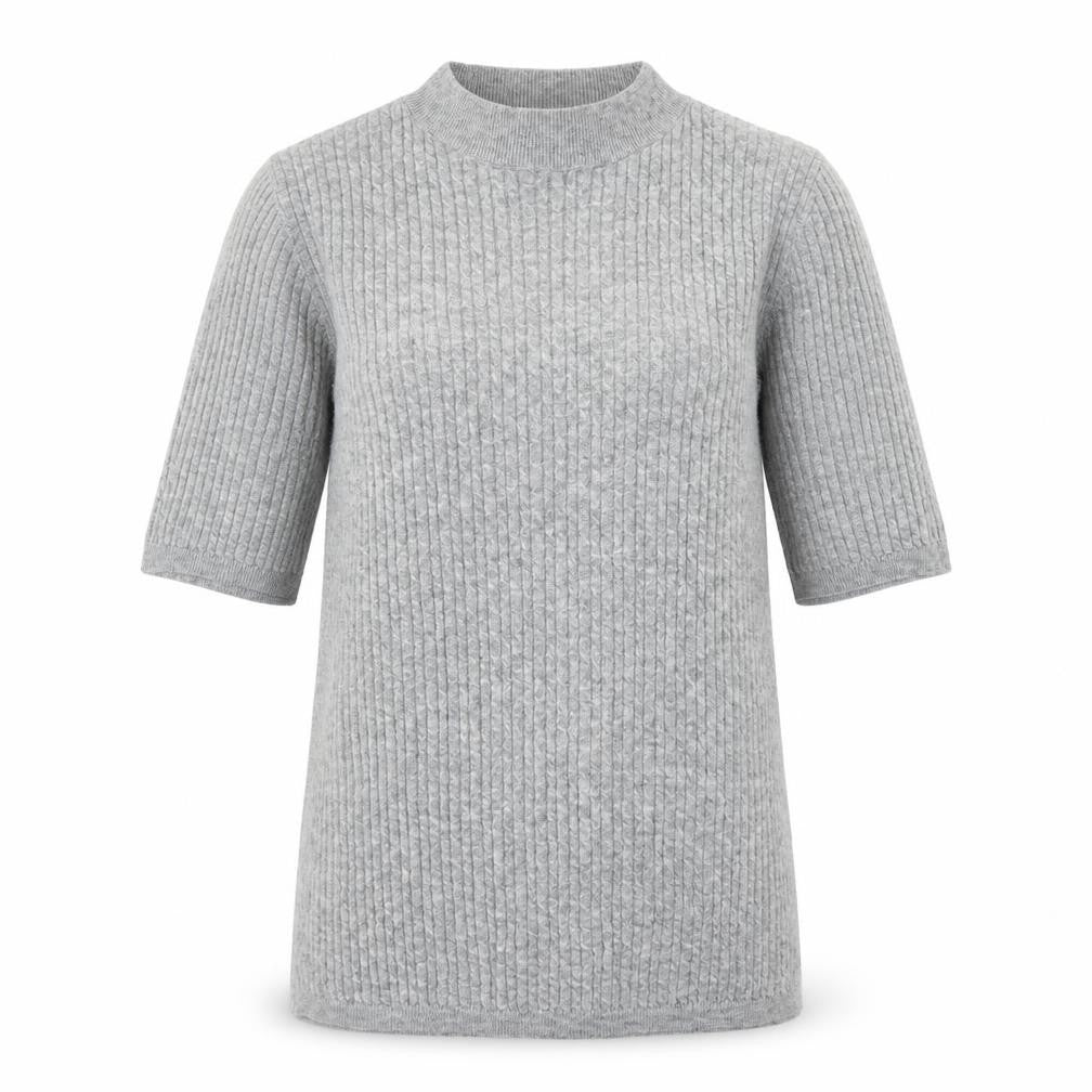 Womens UK Size S MNG Grey Basic T-Shirt