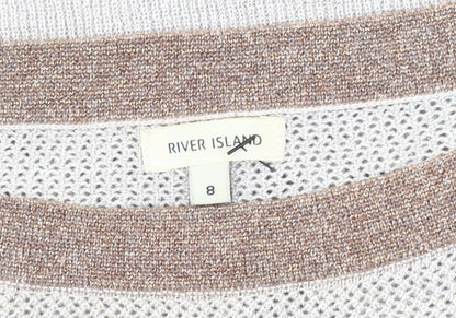 Womens UK Size 8 River Island Beige Pullover Jumper
