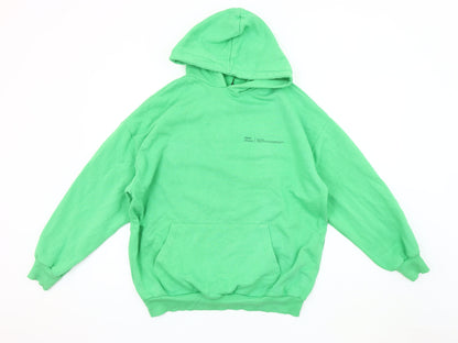 Boohoo Women's Green Pullover Hoodie, Size S
