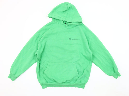 Boohoo Women's Green Pullover Hoodie, Size S
