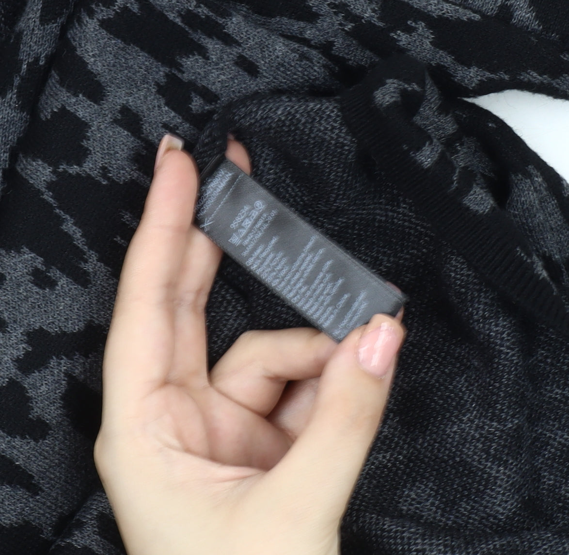 Monsoon Women's Black Grey Animal Print Knit Dress