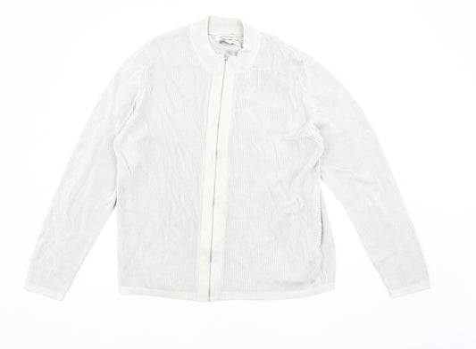 Mens UK Size XL Marks and Spencer White Basic Jacket