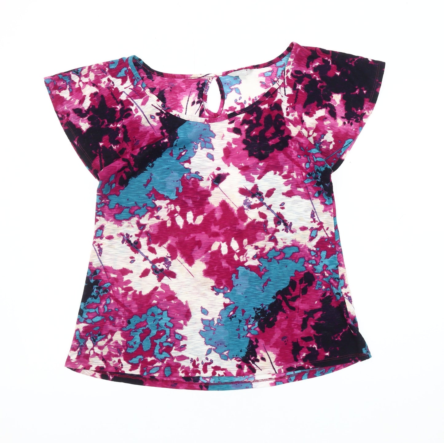 Womens UK Size 10 Per Una Multicoloured Basic T-Shirt
