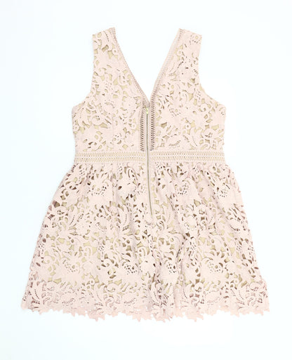 New Look Women’s Ivory Fit & Flare Dress Size 16