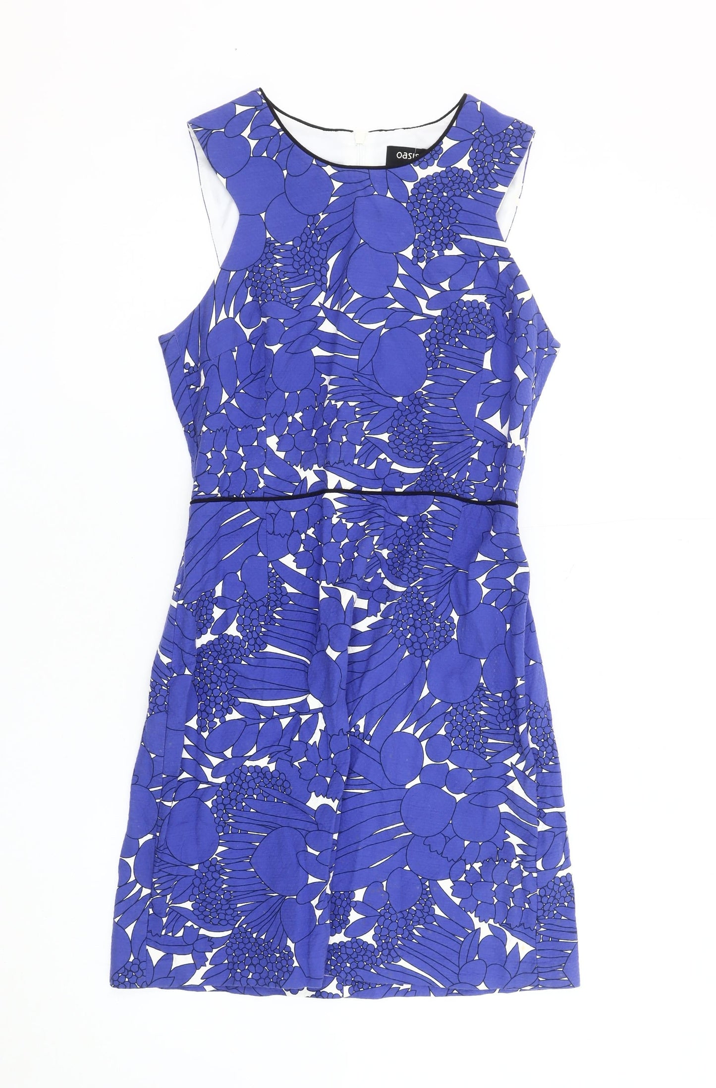 Oasis Women's Blue Floral Sleeveless Dress
