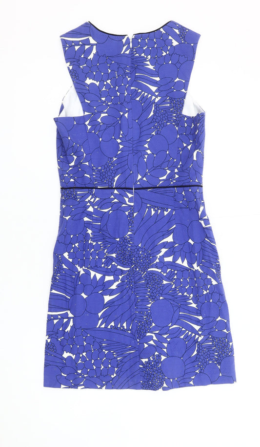 Oasis Women's Blue Floral Sleeveless Dress