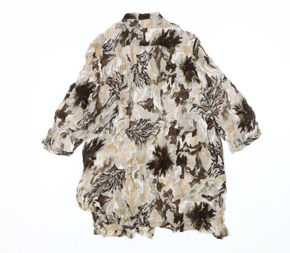 Adini Women's Multicoloured 3/4 Sleeve Floral Shirt