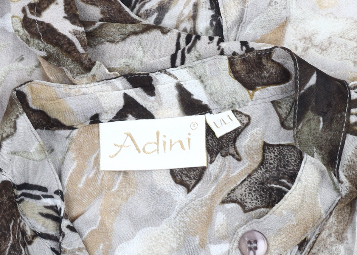 Adini Women's Multicoloured 3/4 Sleeve Floral Shirt