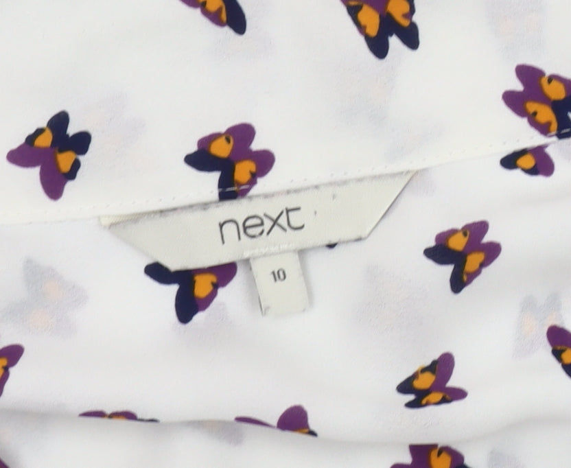 Womens UK Size 10 NEXT Multicoloured Basic Button-Up