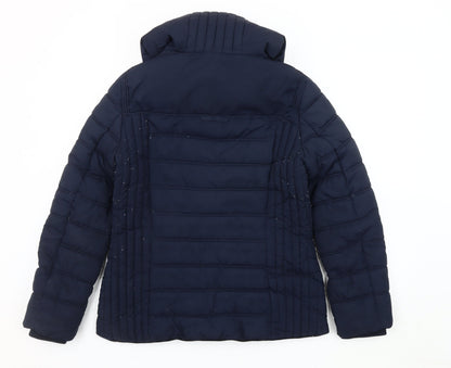 Womens UK Size M EDC Blue Puffer Jacket