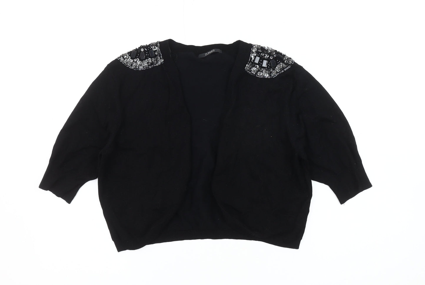 Womens UK Size M Dunnes Black Cardigan Jumper