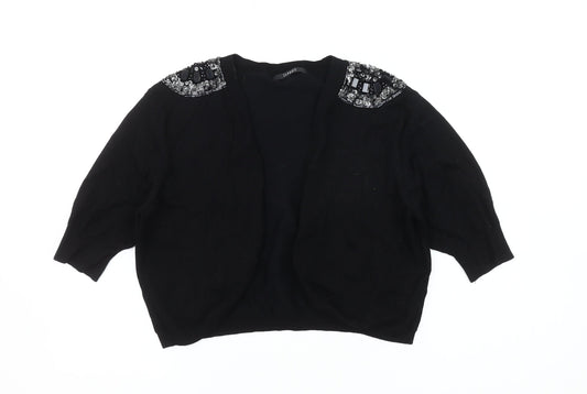 Womens UK Size M Dunnes Black Cardigan Jumper