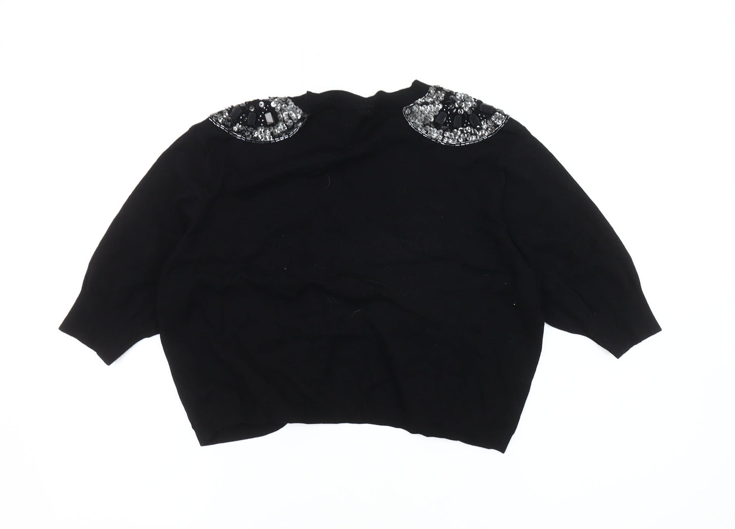 Womens UK Size M Dunnes Black Cardigan Jumper