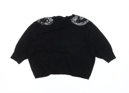 Womens UK Size M Dunnes Black Cardigan Jumper